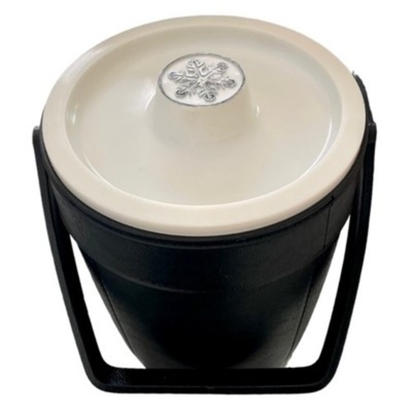 Rubbermaid Other - Vintage Rubbermaid Black Ice Bucket 10" White Lid Insulated 1970s Bottle Cooler